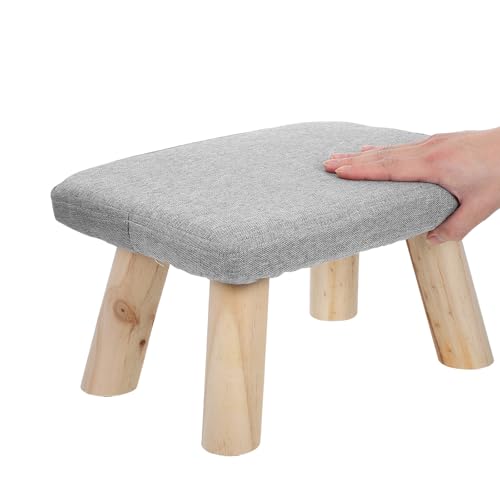 Tabouret pour salon bois massif Gatuida repose-pieds compact - 7