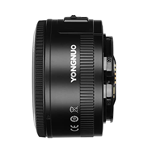 Image of YONGNUO YN50mm F1.8, Standard Prime Auto Focus Lens for Canon Full Frame SLR EF Mount Cameras Black