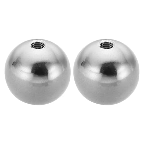 PATIKIL M5x25mm Ball Nuts Knob, 2 Pcs Female Thread 304 Stainless Steel Round Blind Hole Screw Cap Cover for Lighting Machinery DIY Decoration, Silver