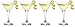 Epure Milano Collection 4 Piece Glass Set (Martini Glass (6 oz))