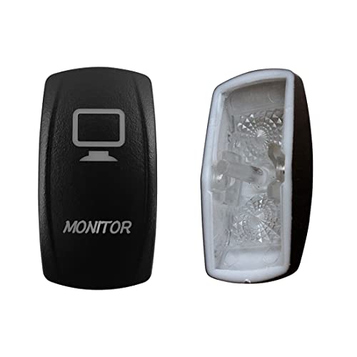 Image of Laser Etched Backlit Switch Cover Cap for Car Boat Dashboard Rocker Switch (Monitor)