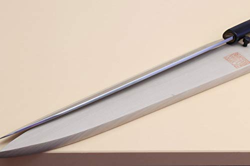 Yoshihiro Shiroko High Carbon Steel Kasumi Yanagi Rosewood Handle Sushi Sashimi Chef Knife (9.5'' (240mm)) - Thumbnail 4