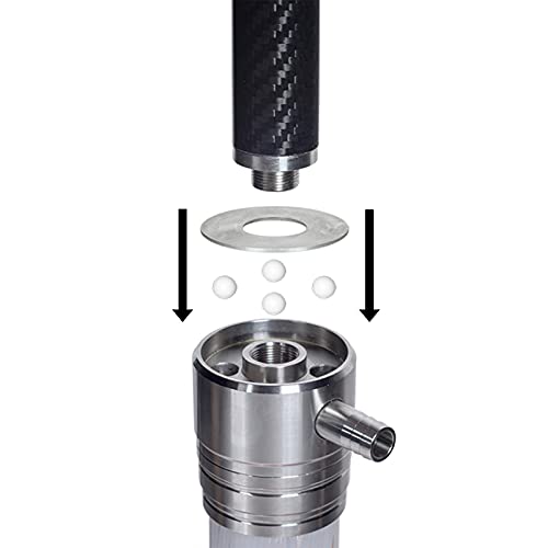 Heavensent Secret Cave Carbon Blowoff Shisha Set V2A mit Carbon Grün Hookah Klickgewinde Komplettset | Wasserpfeife… – Bild 3