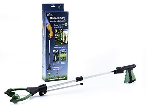 Jokari 32 In. No Bend Golf Ball Tee Setter and Pick Up Tool. Tee Up Drives Without Back Pain from Bending Over. Put Ball and Tee in Holster, Insert in Ground to Any Height, Release Trigger, Swing Away