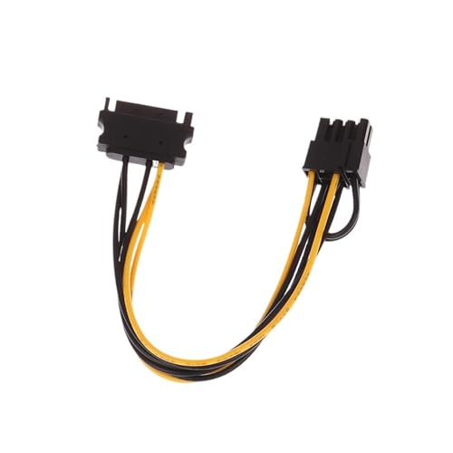 Cable adaptador de energía SATA 15Pin a 8Pin PCI-E miniatura 4