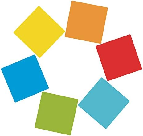 AIEX 6PCS 4x4 Inch Dry Erase Sticky Notes, Colored Reusable Whiteboard Stickers Environmentally Friendly and Removable for Labels, Lists, Reminders and Decals