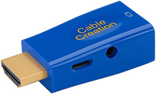 Best Cyber Deals π₯ HDMI to VGA Adapter, CableCreation Gold Plated HDMI HDTV to VGA with Audio Converter Male to Female Support 1080P Blue & Black ❤ Crazy Deals HDMI to VGA Adapter, CableCreation Gold Plated HDMI HDTV to VGA with Audio Converter Male to Female Support 1080P Blue & Black