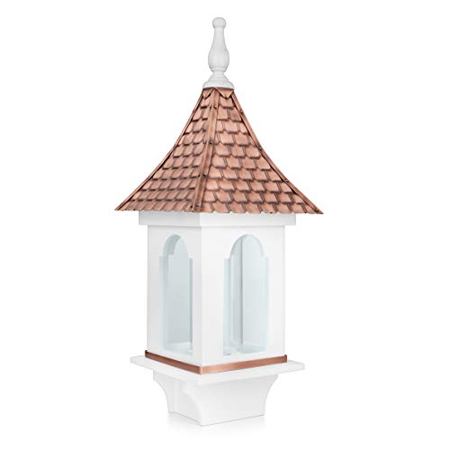 Good Directions Bf101Wwht Villa, White With Pure Copper Roof, Large 4 Lb. Seed Capacity Bird Feeder #TOP27