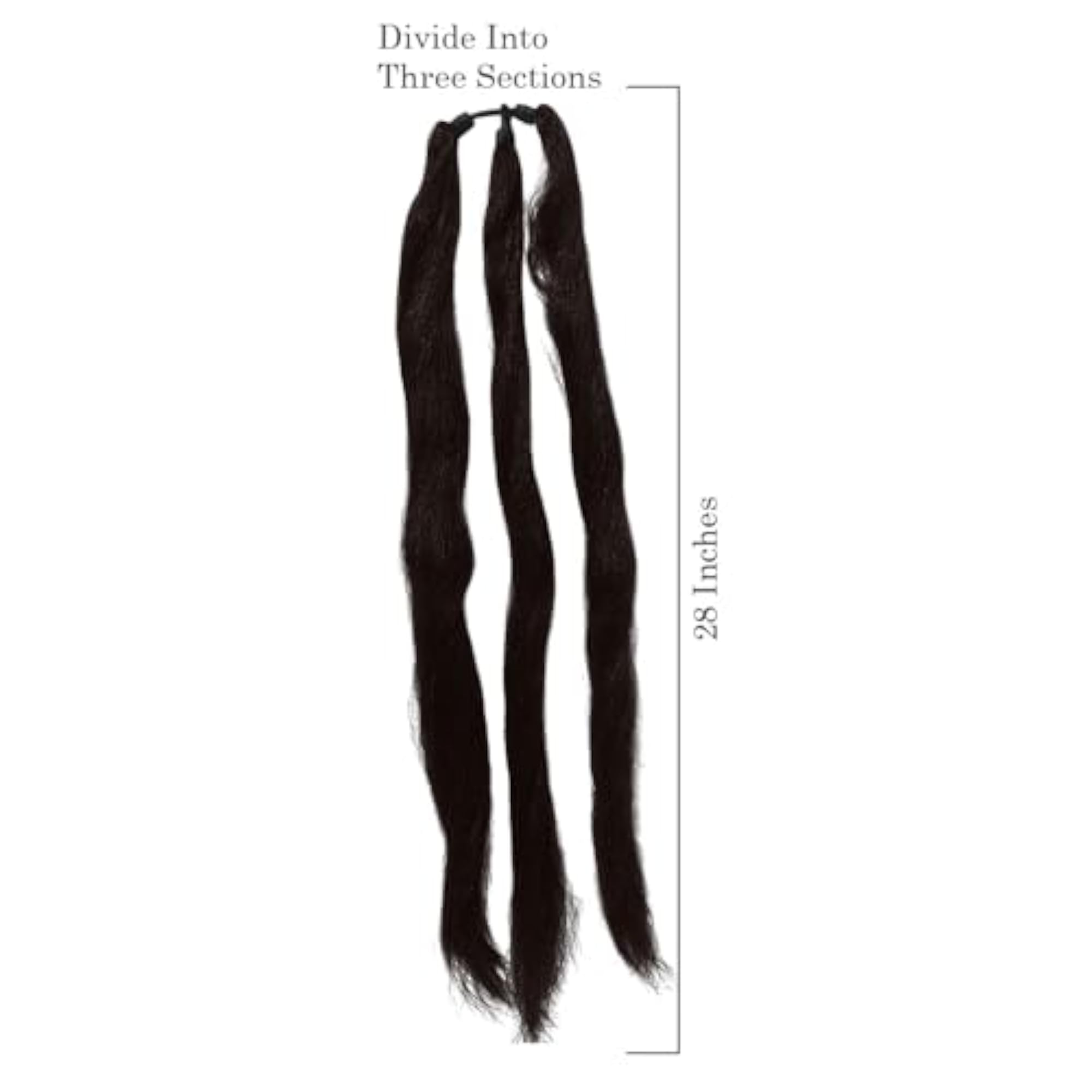 Women's Nice Look Paranda Choti, Black Colour, 26 Inch, Pack of 1