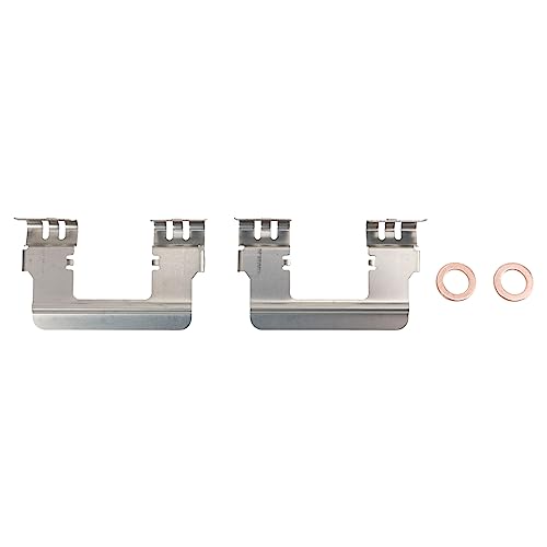 Image of TRQ Rear Brake Caliper Set Painted Red Brackets Compatible with 2005-2016 Chrysler 300 2005-2016 Dodge Magnum Challenger Charger