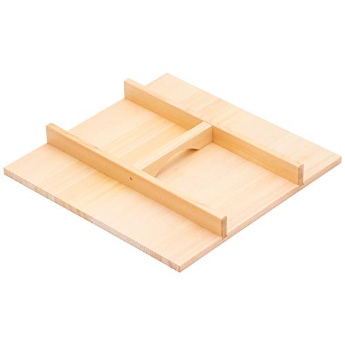 Endoshoji WSI05039 Commercial Square Ceilo Lid with Handle, 15.4 inches (39 cm), Sawara, Made in Japan