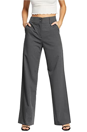 Pantalon large pour femme femiss en gris taille 40 coupe decontractee confortable