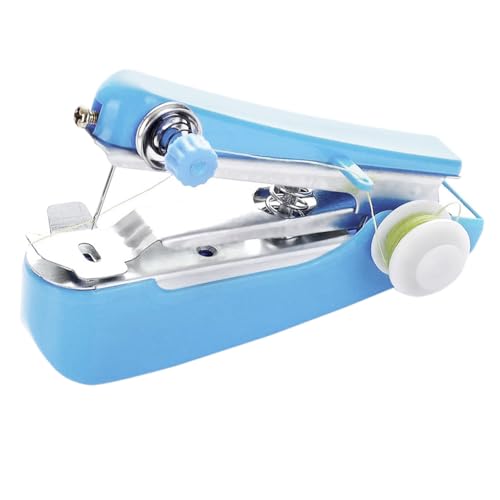 Hojalis Máquina de Coser Portátil, Mini Máquina de Coser de Mano, Fácil de Usar para Principiantes y Puntada Rápida, para Ropa, Cortinas, Telas, Bricolaje para Viajes en Casa