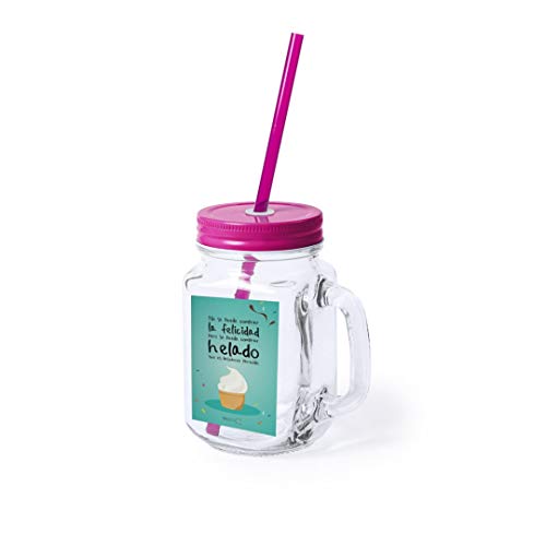 Jarra de cristal con caña Personalizada, jarra con pajita, jarra para batidos o helados, jarra verano, jarra molona, tarro con caña, jarra helado Cover