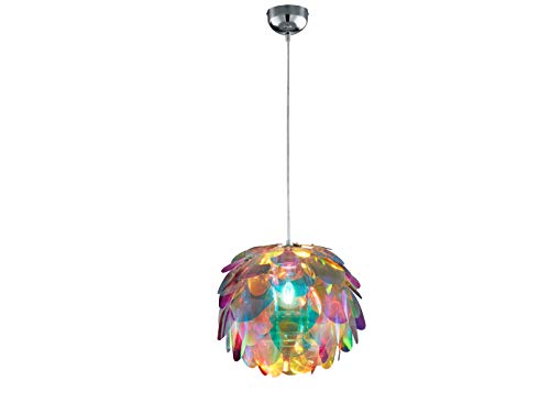 Reality, Suspension, Clover 1xE27, max.40,0 W Plastique, Transparent irisant, Corps: Acryl, Transparent & couleur Ø:40,0cm, H:150,0cm IP20