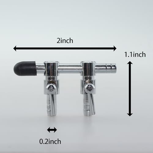 Image of 5PCS Aquarium Control Valve Fish Tank Air Valve Metal Stainless Steel Combination Valve Air Pump Air Flow Distributor 2 Ways Threaded Valve for Air Pump and Carbon Dioxide Equipment Split
