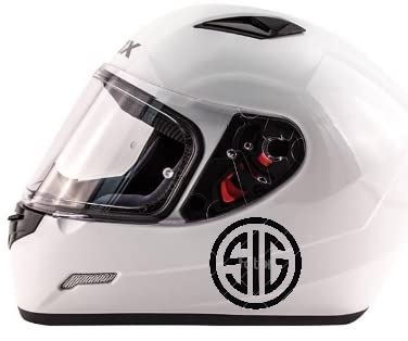 Image of SIG Decal - Multi Colors - (3X3 Black) - Vinyl Car Bumper Sticker, Gun, Truck, Window, Motorcycle, Helmet, Bumper, Laptop