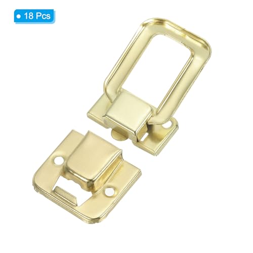 Image of PATIKIL Toggle Catch Lock 1.4 inch x 0.9 inch, 18 Pack Metal Buckle Hasp Lock Latch Clasp for Jewelry Box Wooden Case Decoration, Light Gold