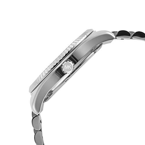 Image of Michael Kors Lexington Chronograph Stainless Steel Watch, Stainless Multifunction, One Size, MK8946 - Lexington Multifunction Stainless Steel Bracelet Watch