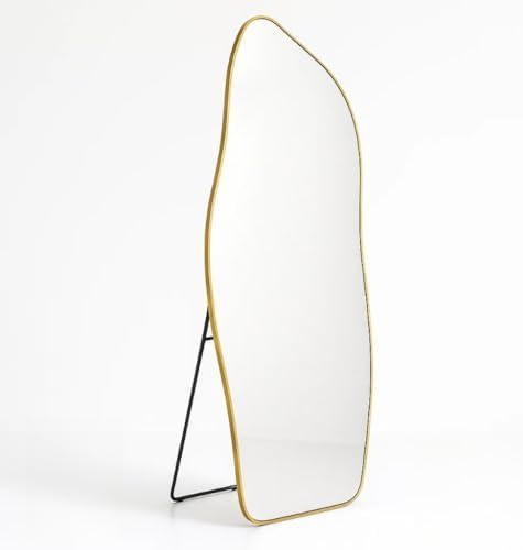 Espelho Orgânico Corpo Inteiro Com Suporte De Chão 170X70cm Quart...