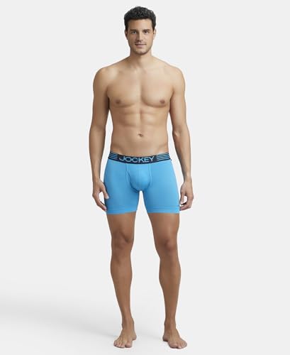 Image of Jockey MM06 Men Microfiber Mesh Elastane Active Wear Long Trunk Boxer Brief