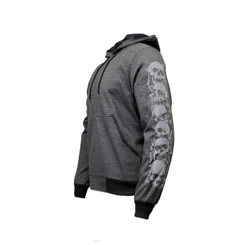 Milwaukee Leather Mens Protective Riding Hoodie - Aramid Reinforced with CE Shoulder and Elbow Armor - 5X-Large