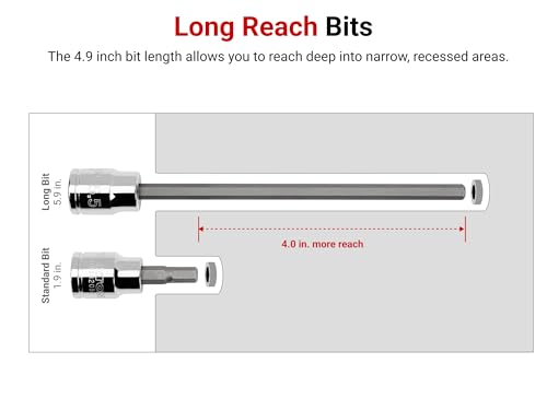 Image of TEKTON 3 /8 Inch Drive x 3 /16 Inch Long Ball End Hex Bit Socket | SHB12803