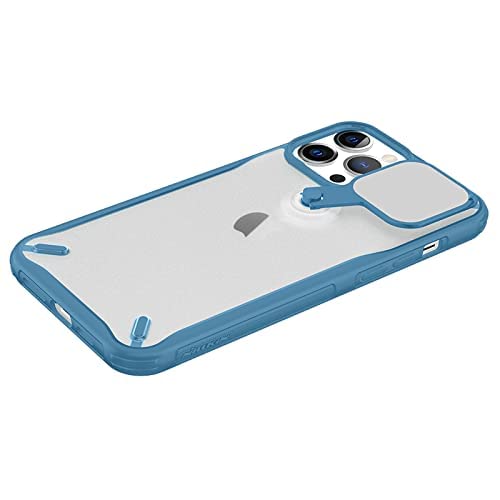 Image of Nillkin Case for Apple iPhone 13 Pro (6.1 inch Inch) Cyclops Metal Stand Camera Protect Case Soft TPU Edge + Translucent PC Hard Back Blue Color