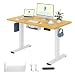 Migliori scrivanie regolabili in altezza FLEXISPOT Scrivania Regolabile In Altezza Elettrica 120x60cm, Scrivania Regolabile In Altezza A 2 Livelli Con Gancio E Promemoria Seduta-Stand (Acero, Struttura Bianca)