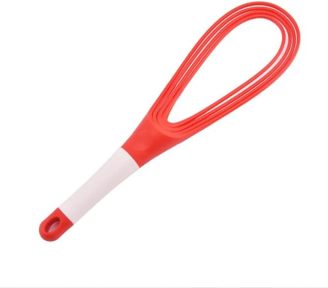Twist Whisk - Globo 2 en 1 y alambre de acero recubierto de silicona, 11.5 pulgadas, multicolor (rojo)