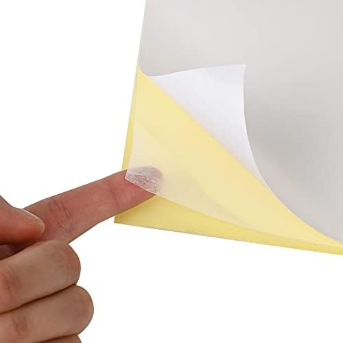 ACFELLE 15PCS Arts Crafts Tape,Clear Double Sided Adhesive Sheets,A4 Size Super Strong Sticky Tumbler Tape Sheets, DIY Art/Craft/Home Decorative Tape with White/Yellow Liner