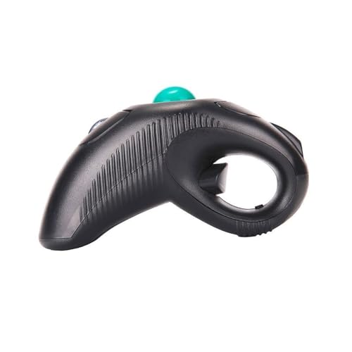Souris trackball sans fil ergonomique noire pour travailler sans espace sur votre bureau