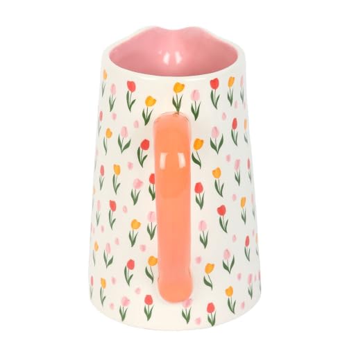 Pichet à fleurs en céramique tulipe pour décoration de printemps - 4