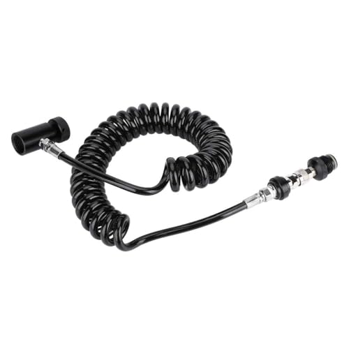 Joyzan Paintball Schlauch, Hochleistungs Adapterschlauch Fernbedienungsspule O Ring Fernbedienung Airsoft Füllpeitsche Wellsch Druckluftzylinder Anschlussventilschlauch Wellschlauch für HPA CO2