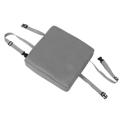 Rehausseur de chaise haute gris en maille lavable pour l'éveil et repas de bébé