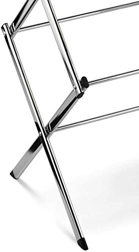 Honey-Can-Do Commercial Accordion Wood Drying Rack, Chrome, For Storage #TOP3