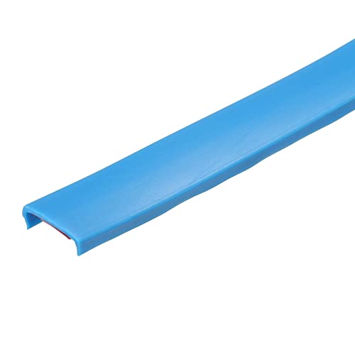 Image of uxcell U Shape Furniture Edge Banding, 2M Self Adhesive Flexible Edging Trim, 5x12mm TPE Edge Guards for Cabinets Furniture Repair Restoration, Blue