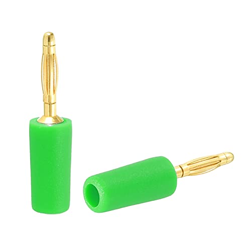 PATIKIL 10 Pack Banana Plugs Connector Speaker Banana Plug Connectors Solder Type 2mm Gold-Plated Copper Green for Speaker Wires Sound Systems - Image 4