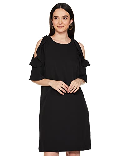 Image of Harpa Round Neck Solid Dress