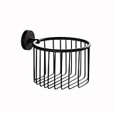 FuMeiAo 1Pc Toilet Paper Holder Black Paper Basket Wall Mounted Bathroom Accessories Toilet Paper Ho