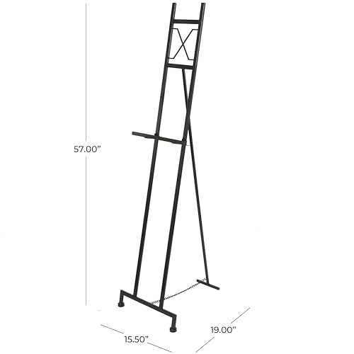 Deco 79 Metal Display Easel Tall Adjustable Floor 3 Tier Floor Standing Easel, Display Stand 16" x 19" x 57", Black - Thumbnail 6