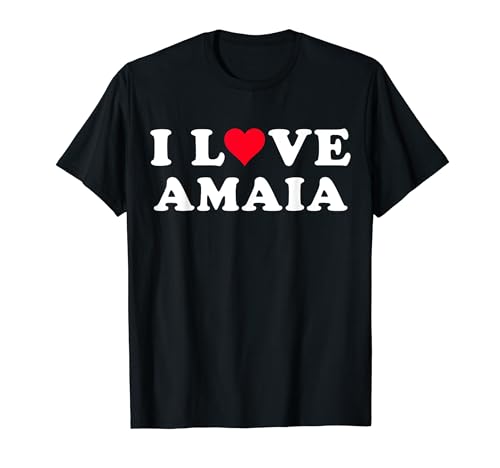 Amo Amaia a juego con la novia y el novio Amaia Nombre Camiseta