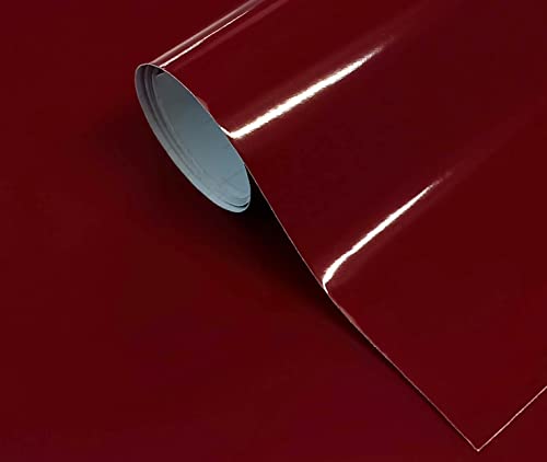 Vinyle adhésif Grenat Brillant 30 x 120 cm pour Meubles Cuisine, Murs, fenêtres Artisanales,...