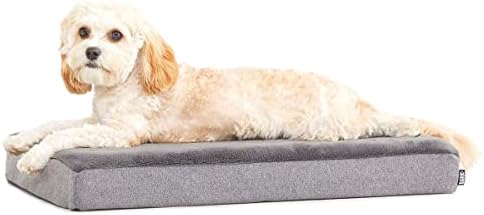 Barkbox Memory Foam Platform Dog Bed | Plush Mattress for Orthopedic Joint Relief (Small, Grey)