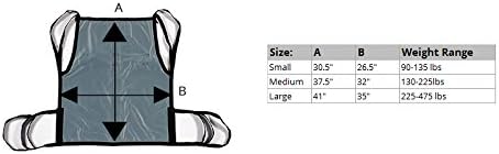 Miniatura 6 de Patient Aid Eslinga de elevación de paciente de una pieza con correa de posicionamiento, cómoda correa de cuerpo completo de tela de malla de