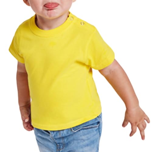ROLY 8965 BABY AMARILLO 24M   Camiseta básica algodón para bebé de Manga Corta bebé niños Color: Amarillo Talla: 24 Meses