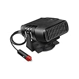 Gntodebj 4-in-1 Auto Heizlüfter, 12V Sofortige Wärmeleistung Windschutzscheiben Defroster Demister mit 360° Drehbar und 90° Neigbar zum Die Meisten Autos