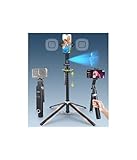 Sinbyuer 71'' Auto Face Tracking Tripod 360° Rotation with Stand | Selfie Stick, Remote & Gesture Control | for TikTok Vlog Content Creator, Phone Camera Tripod Following Your Movement