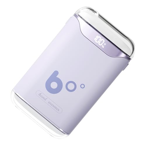 Calentadores de manos recargables | Recargable por USB para acampar | Conductor al aire libre con pantalla digital para hombres mujeres adolescentes senderismo esquí deportes viajes invierno