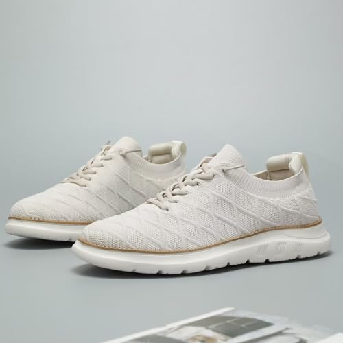 Image of Mens Casual Dress Oxfords Shoes Fashion Mesh Work Business Walking Sneakers Comfortable Lightweight Soft Sole